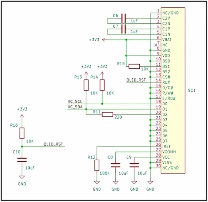 1.3inch LED Display Screen Combined with EC11 Rotary Encoders Module IIC Interfaces for Home Control Panel