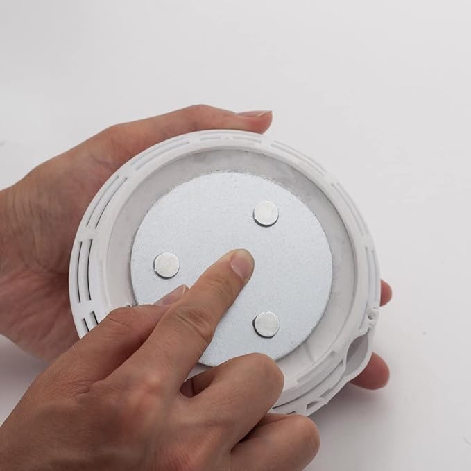meioro Magnetic Smoke Detector Installation Tool,Quick and Easy Fastening Ceiling Mounted Kit for Smoke Alarm Ø 70mm,No Need Drill 10 Seconds Install Smoke Sensors(5 pcs)