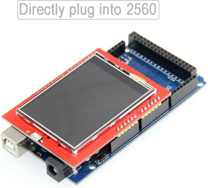 DIYmalls 2.4" inch TFT LCD Display Module ILI - 9341 Resistive Touchscreen 5V/3.3V 8-bit Parallel Interface w/SD Card Slot for Arduino Mega-2560