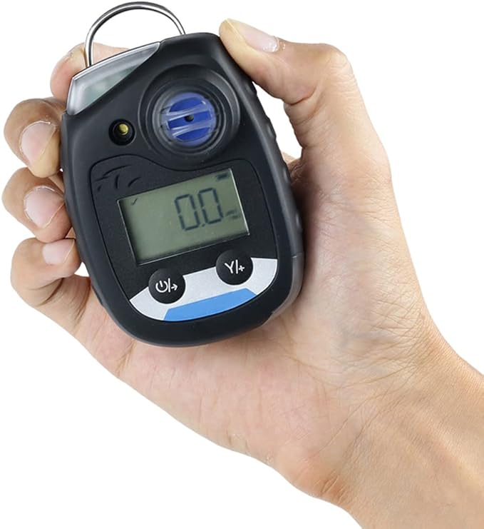 ATO Carbon Monoxide CO Gas Detector, CO Gas Monitor with Sound, Light and Vibration Alarm, 0-500ppm, with Back Clip