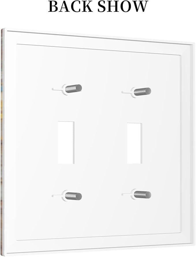 Bvtewkhz Tiger Vintage 2 Gang Double Toggle Decorative Outlet Covers Light Switch Plate Electrical Receptacle Switchplate For Bathroom Kitchen Bedroom