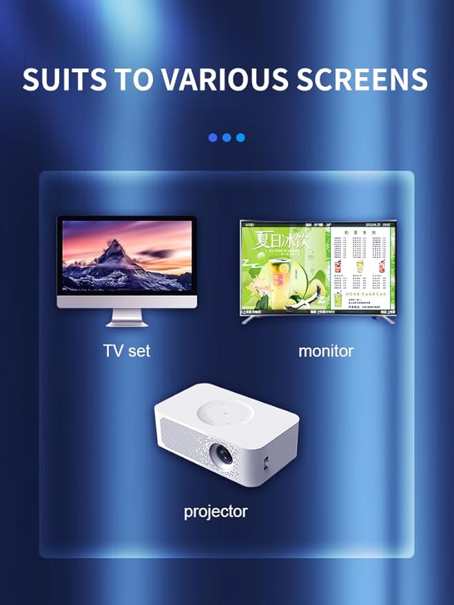 Lunzn Digital Signage Advertising Display Box Commercial AD Media Player for Restaruant Shopping Mall Marketing Business (YM05/1+8G)
