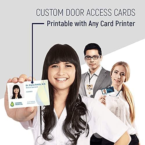 Custom Programmed Door Access Cards Prox - Compatilbe with 26 bit H10301 Format HID 1386 ISOProx II (100)