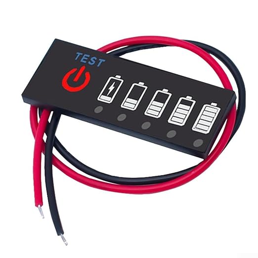 Compact 5S 18 5V 21V Battery Level Indicator with Ternary Lithium Display for Real Time Charge Monitoring on Lithium and Batteries