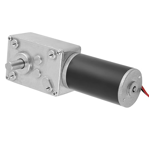 12V 200RPM 5840 31ZY Permanent Magnet DC Turbo Geared Motor Reduction Motor for Remote Control Curtains Paper Shredders Black 1Pcs