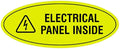 Signs ByLITA Oval Electrical Panel Inside Sign (Yellow/Black) - Small