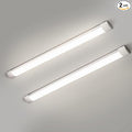 colmeguna 2 Packs 4FT LED Batten Light, Ultra-Thin Slim Ceiling Surface Mounted Light, 40W, 4000K, IP20, LED Ceiling Lamp for Garage, Shop, Hallway, Office, Market