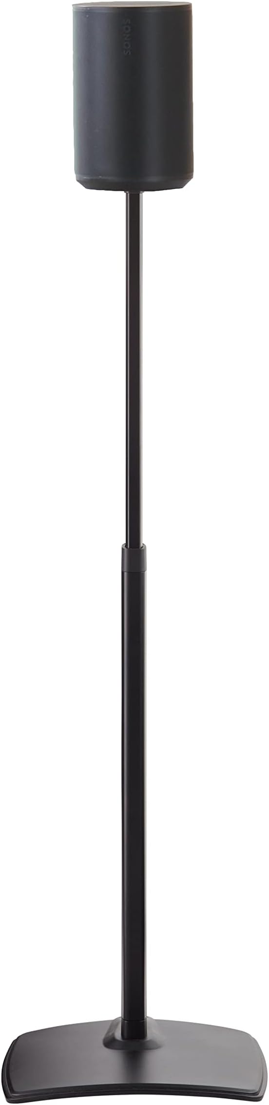 Sanus Speaker Stand for Sonos Era 100 Speakers - Height Adjustable Single Stand w/Easy 3 Step Install - Includes Rubber Feet & Carpet Spikes - Black