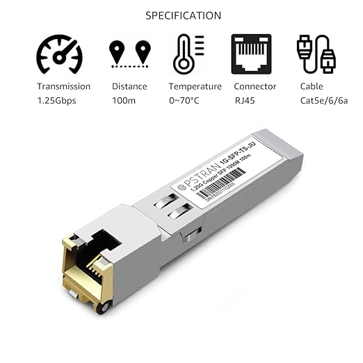 OPSTRAN 1000BASE-T SFP RJ45 Copper Transceiver Module Compatible with Juniper QFX-SFP-1GE-T SRX-SFP-1GE-T EX-SFP-1GE-T 100m Cat5e/6