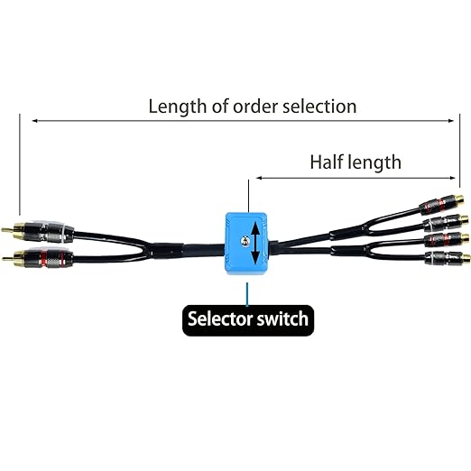 Arklove rca-2rca-Switch-1.5ft-Female