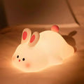 Rytinazzz Big Face Rabbit Night Light, 3-Level Pat Control & Cute Squishy Lamp for Kids Room, USB Rechargeable with Timer, Valentines Gifts