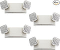 Lithonia Lighting Basics LED Emergency Light, Emergency Lighting with Dual Adjustable LED Lamp Heads, Wall Mount, Damp Location Rated, 90-Minute Backup, 120/277V, White, 4-Pack (EU2C CP4)
