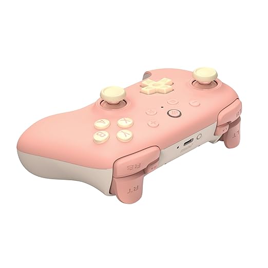 8Bitdo Ultimate 2C Hall Effect Joysticks and Hall Triggers Wireless Controller for Windows PC and Android, with Remappable L4/R4 Bumpers, Turbo function & Rumble vibration (Peach)