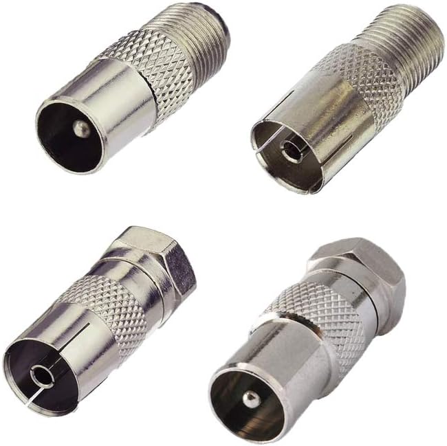 RedYutou F Type to TV Type Series （F Type Female/Male） to （TV Type Pal Male/Female） Coaxial Adapter Connectors (Pack of 8)