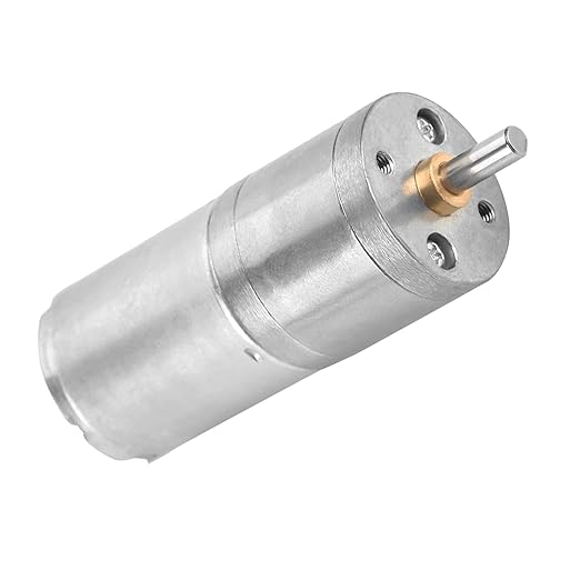 25mm DC 12V 25GA 370 Low Speed Metal Gear Motor for Electronic Locks Robots Electric Curtains and Doors Metal Gears Quiet High Performance for Mixers Monitoring Equipment and Pet Feeders
