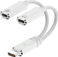 Mizi Headphone Splitter 3.5mm Stereo to Dual 3.5mm Female Jack Audio, Extension Cable Y Splitter Compatible with iPhone Samsung iPad Tablet Laptop - Grey