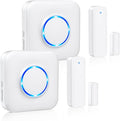 Door Chime, Satisure Wireless Door Open Contact Sensor Alarm Chime with 600 FT Range 58 Chimes 5 Volume Levels LED Indicators (2 Receivers & 2 Sensors)