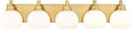 METWET Bathroom Light Fixtures, 5-Light Brushed Gold Bathroom Vanity Lights Over Mirror with Globe Milk White Glass Shade, 32 Inch Modern Vanity Lighting Fixtures, VL195-BG-ML-5