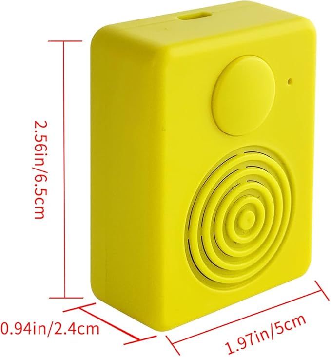 16MB Voice Recorder Box with Speaker, Support Bluetooth & MIC Recording Audio Box, 16Min Easy Sound Voice Box for Personalized Greetings, DIY Projects, Holiday Crafts ect-Yellow