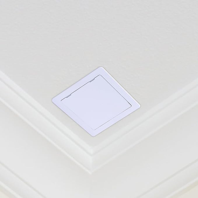 Suteck Plastic Access Panel for Drywall Ceiling 6 x 6 Inch Reinforced Plumbing Wall Access Doors Removable Hinged White