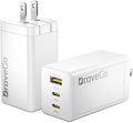 Bravego 65W Charger Block, 3-Port Fast Charging Adapter, GaN Tech, Compact Wall Plug Block, Light Weight for Travel, for iPhone 15/14/13/12 Plus Pro Max, iPad Pro, iPad, MacBook Air, Samsung, AirPods