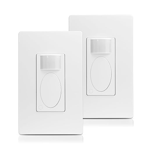 RAYZEEK Motion Sensor Light Switch,Need Ground Wire,Occupancy Sensor Switch, PIR Motion Activated Switch for Indoor,PC Fireproof, UL Certified