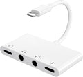 Unitrox 4 in 1 Headphone Splitter, iPhone Headphone Adapter + Dual 3.5mm Headphone Jack Adapter + Charging Port for iPhone 14 13 12 11 X 8 7