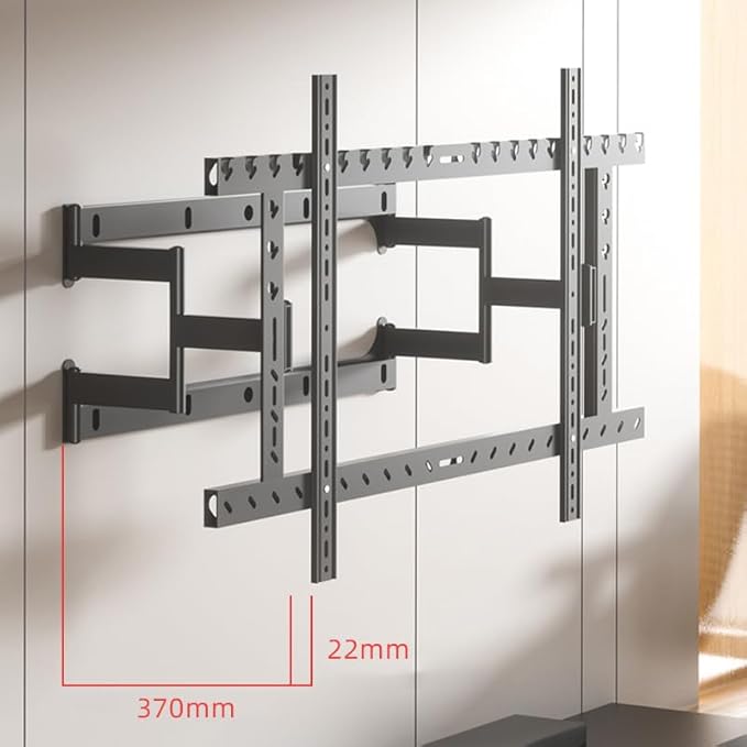 HILLPORT 98 Heavy Duty 75 85 86 100 110 120 inch TV Wall Mount Slim Extra Large Screen Recessed for Flat and Curved, Extended Arm Swivel Mount, Max VESA 1000x600mm, Up to 176.4lbs DY1020L