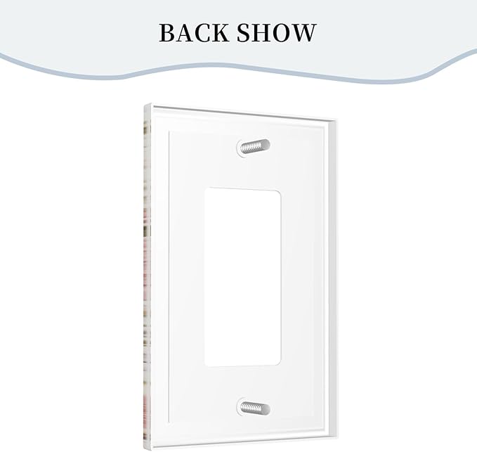 Bvtewkhz Floral Plant Watercolor Flowers 1 Gang Single Rocker Decorative Outlet Covers Light Switch Plate Electrical Receptacle Switchplate For Bathroom Kitchen Bedroom
