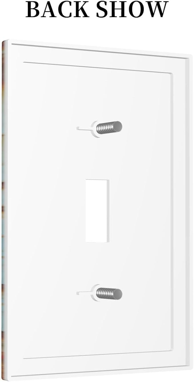 Bvtewkhz Dogs Funny Puppy Pets Vintage 1 Gang Single Toggle Decorative Outlet Covers Light Switch Plate Electrical Receptacle Switchplate For Bathroom Kitchen Bedroom