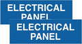 All Quality Basic Electrical Panel Sign - Fire Regulation Safety Compliance Sign - Blue - Medium (2 Pack)