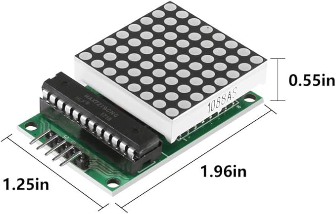 ACEIRMC 4pcs MAX7219 Dot Matrix Display Module Single-Chip Control LED Module DIY Kit for Arduino with 5pin Line