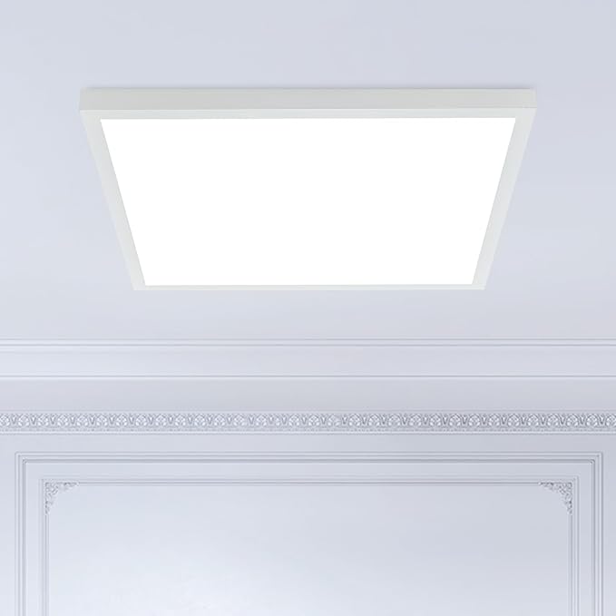 Mcacggo 2x2 FT LED Flat Panel Light Surface Mount Dimmable & 3000K/4000K/5000K in one - 40W 24x24 inch Backlit Flush Mount Ceiling Fixture, Bright 4400LM, 100-277V, ETL Listed, 4-Pack