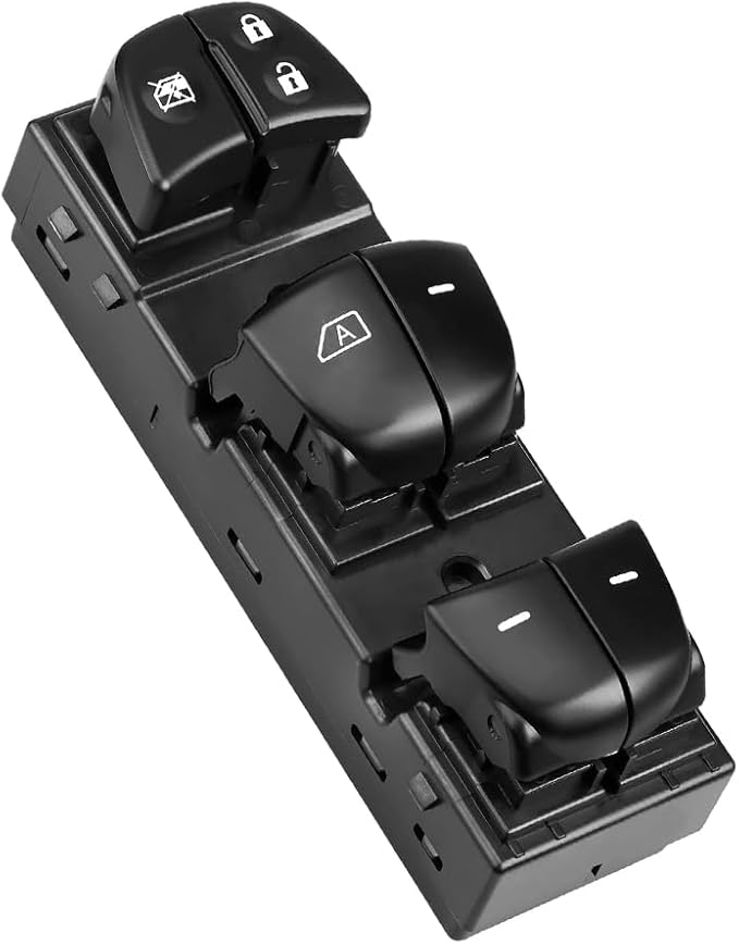 Master Power Door Lock Window Control Switch for Nissan Altima Sentra Rogue Leaf 2013-2018, for Tiida Sylphy 12-16, for Nissan Juke 12-17, Driver Side Window Controller Switch 25401-3TA5A