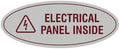 Signs ByLITA Oval Electrical Panel Inside Sign (Light Grey/Burgundy) - Medium