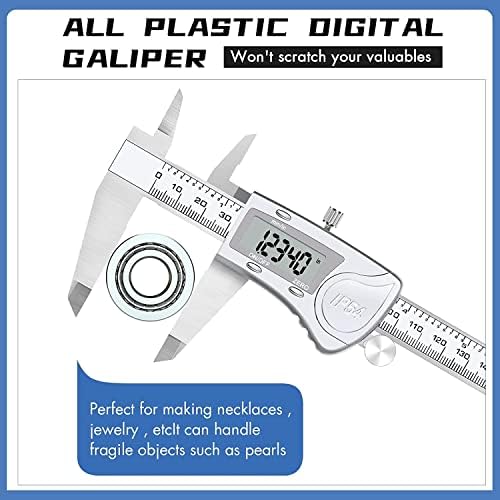 Simhevn Electronic Digital Caliper, inch/Millimeter/Fraction Conversion,LCD Screen displays 0-6" Caliper Measuring Tool, Automatic Shutdown, Suitable for DIY/Jewelry Measurement