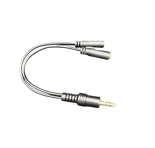 MasterStor Stereo Jack Splitter Cable3.5mm Male to 2 X Female Gold Plated Connector Adapter for Headphone Speakers, Mp3 Player, Mobile Phone,Laptop, PC,ipod (Black)