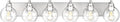 METWET Bathroom Light Fixtures, 6 Light Brushed Nickel Vanity Light, 38 Inch Modern Wall Sconces with Globe Clear Glass Shade, Vanity Lighting Fixtures Over Mirror, VL195-BN-6
