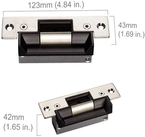 MENGQI-CONTROL 4 Doors Complete TCP/IP PIN Code RFID Card/Fob Access Control Systems with North American Standard Electric Strike for Latch Doors Keypad Reader 110V Power Supply APP Remote Open Door