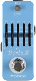 MOOER Micro EQ equalizer pedal, 100 Hz ~ 4 kHZ range, 5 banks adjustment and global gain adjustment (G graph)