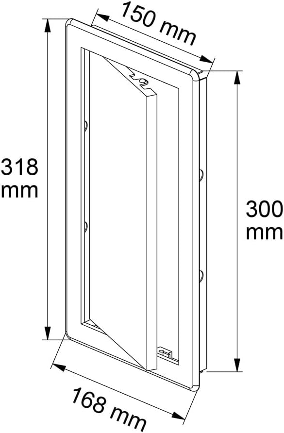 Awenta 6 x 12 Inch Access Panel for Drywall/White ABS Plastic Wall Access Door with Flap Cover/Utility Service Hatch for Plumbing, Electrical, HVAC/Easy Install Service Panel