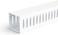 ZhiYo 2 x 2in Professional Server Rack Cable Management Raceway, 99in (6X L16.5in) Cable Raceway Kit, Electrically Safe PVC Open Slot Wire Raceway for Under Desk/Computer/Network Cords, White