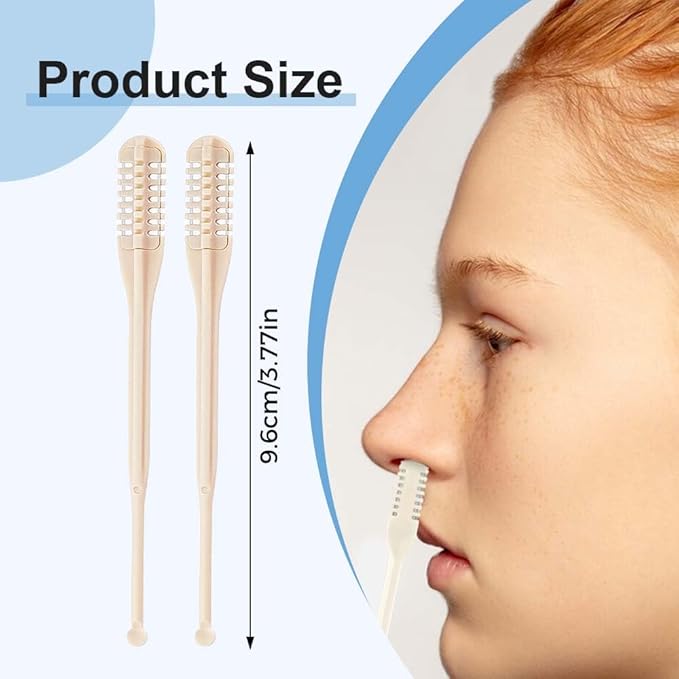 ROWPOZ 2-in-1 Nasal Hair Cutter, Durable Double Sided Trimmer Mini Nose Trimmer, Lightweight Nose Grooming Tool for Travel (A-6Pcs)