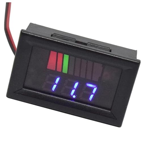 Battery Charge Level Indicator Universal Car Battery Capacity Meter Tester Checker 12v-60v Blue Motorcycle Checker Auto Tester Fuel Gauge Indicator