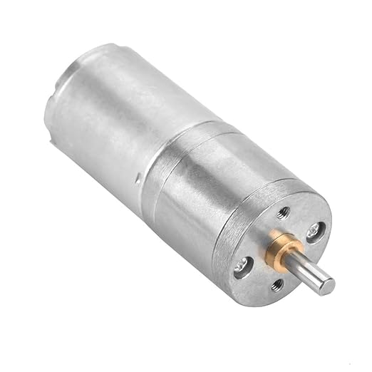 25mm DC 12V 25GA 370 Metal Gear Motor Low Speed High for Electronic Locks Robots Electric Curtains Doors Pet Feeders Surveillance Systems and Mixers