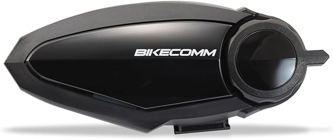 BIKECOMM BK-S2 Motorcycle Bluetooth Headset Intercom – 1200M Range Wireless Speakers - Helmet Communication System, IP67, Black