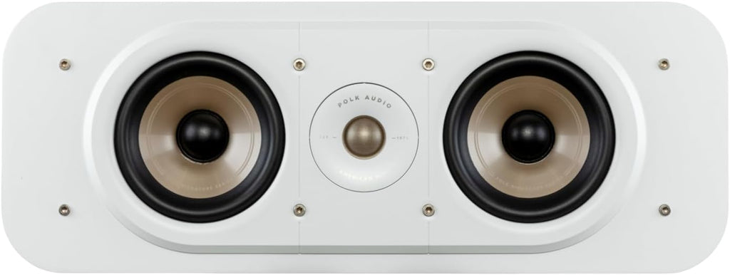 Polk Signature Elite ES30 Center Channel Speaker, Home Theater Speakers, Hi-Res Audio Certified, Dolby Atmos & DTS:X Compatible, 1" Tweeter & Two 5.25" Woofers, Dual Power Port Bass, Stunning White