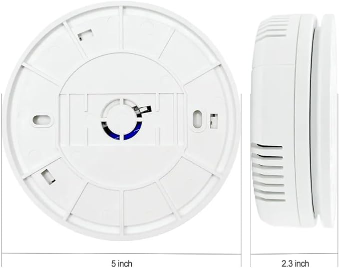 Carbon monoxide detector powered by AA battery (not included), Vzmcov CO monitoring alarm with LCD display screen, used for home basement kitchen, hotel garage, bedroom, living room voice alarm 2 Pack