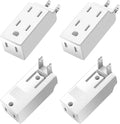 Multi Plug Outlet Extender,AC Flat Plug Adapter Outlet,Mini Indoor Wall Tap Plug, Electrical Wall Outlet Splitter,Fold-Able Wall Adapter for Cruise Ship Home Office and Travel (4Pack,White)