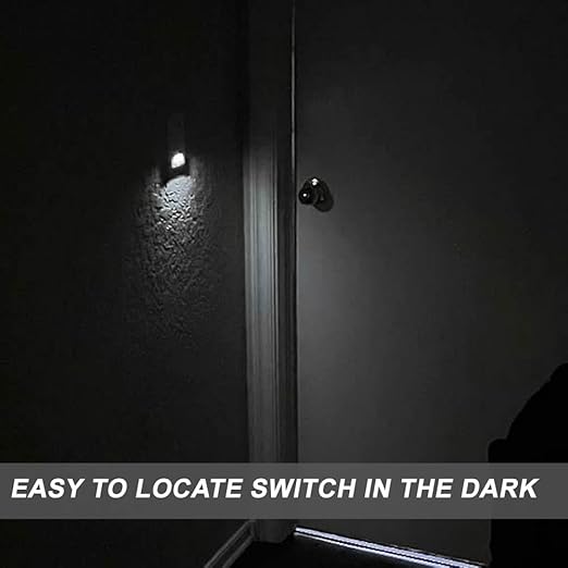 2Pack SOZULAMP Illuminated Light Switch-Single Pole Wall Switch with Night Light, 15A 120/277V,3 Wire, Grounding Screw, Glossy White